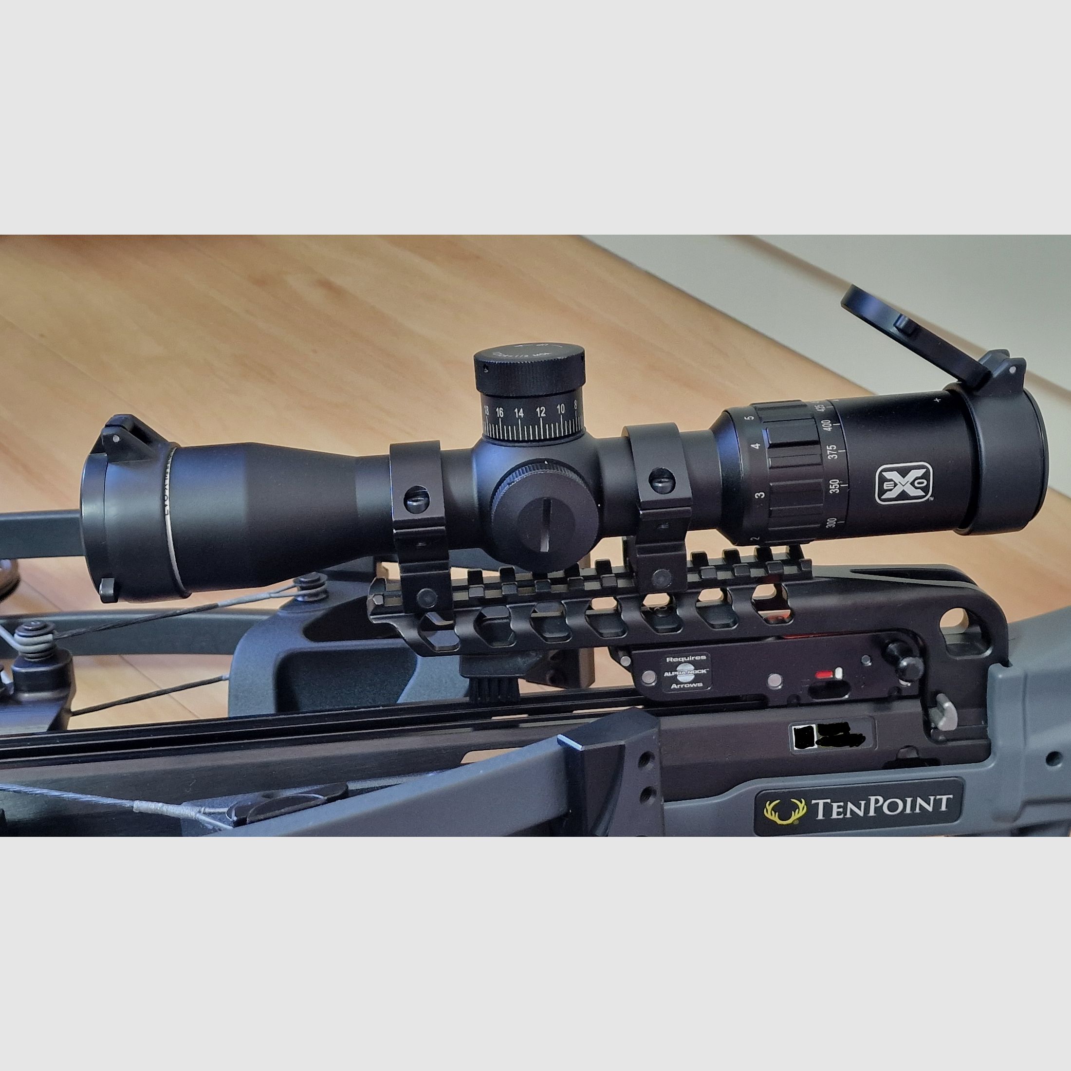 Tenpoint Havoc RS440 Grafito incluido mochila para arco de ballesta Halo HCS-20120 y 6 piezas de 16'' EVO-X Center Punch Premium flechas con Alpha-Nocks