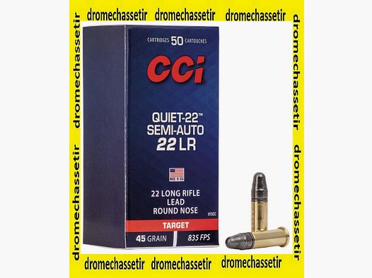 boite 50 cartouches 22lr CCI Subsonique semi auto quiet 45 grains