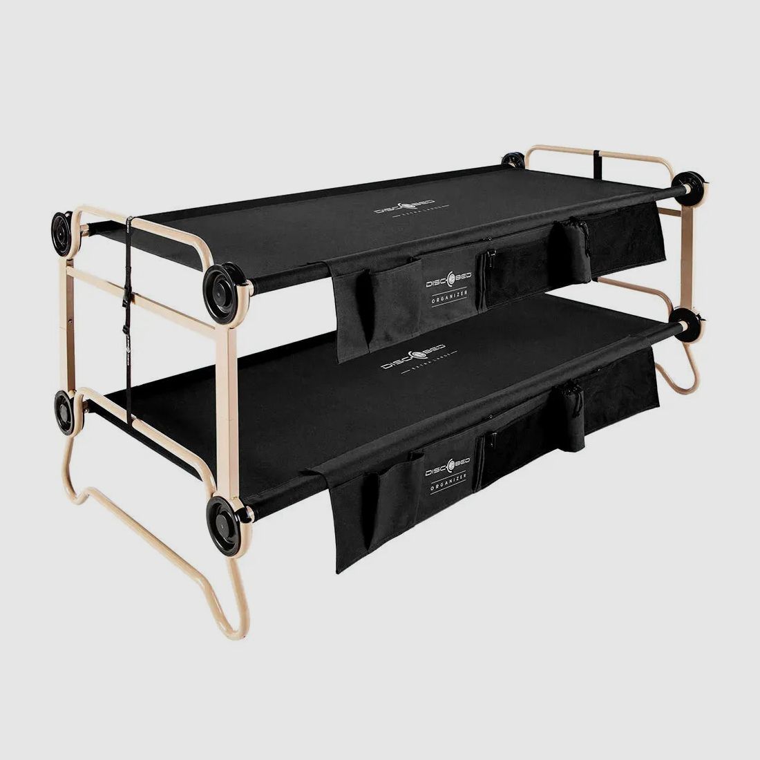 Disc-O-Bed Feldbett XL mit Seitentaschen schwarz