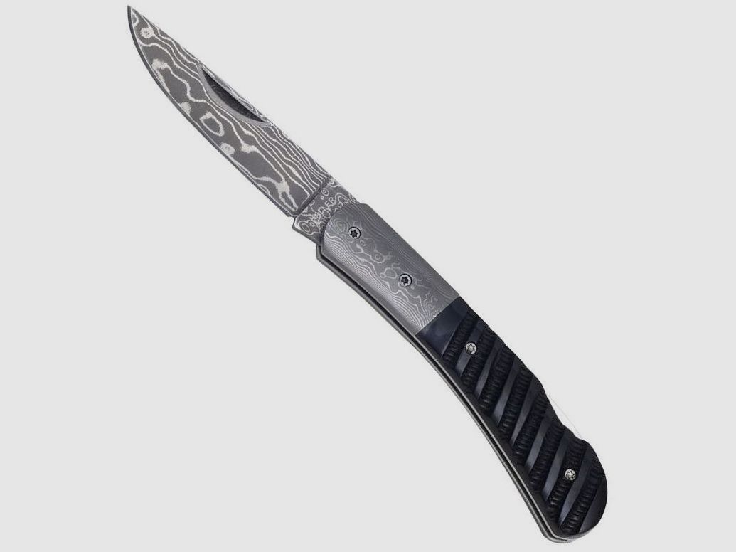 Damasttaschenmesser Griff Bffelhorn