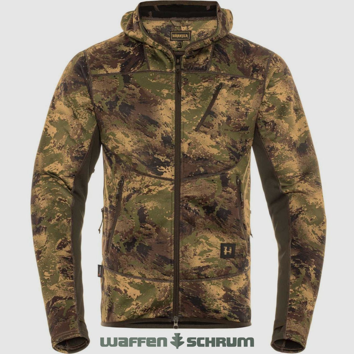 Härkila Fleece Hoodie Deer Stalker Camo Axis MSP Forest Green