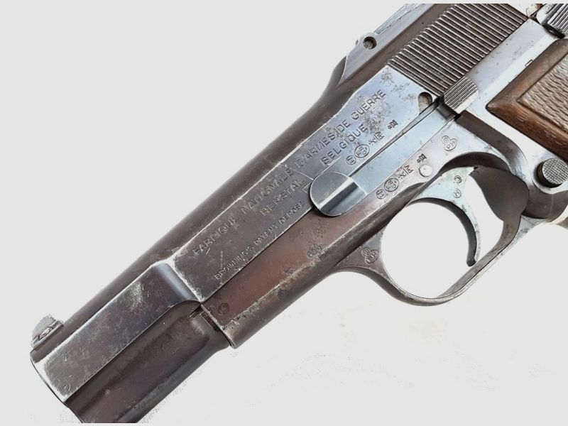 Pistole, FN, M1935 High Power, 9mm Luger, Anschlagschaft