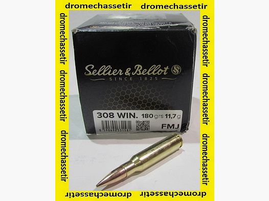 Pudełko 50 nabojów kal. 308 win, Sellier & Bellot, 180 grains FMJ