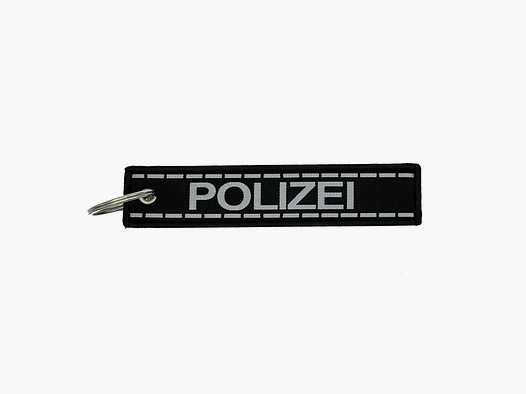 Police Black Keychain