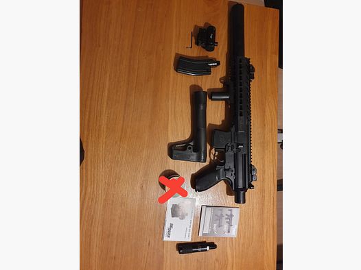 Sig Sauer MCX Gen 1, 4,5 mm Diabolo Co2-Gewehr mit vollständigem original Zubehör( inkl. Sig Sauer Reddot) + OVP + Co2-Adapter,