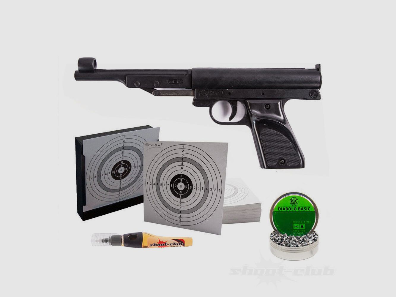 Cuno Melcher Record Luftpistole LP2 4,5mm Diabolo im Set