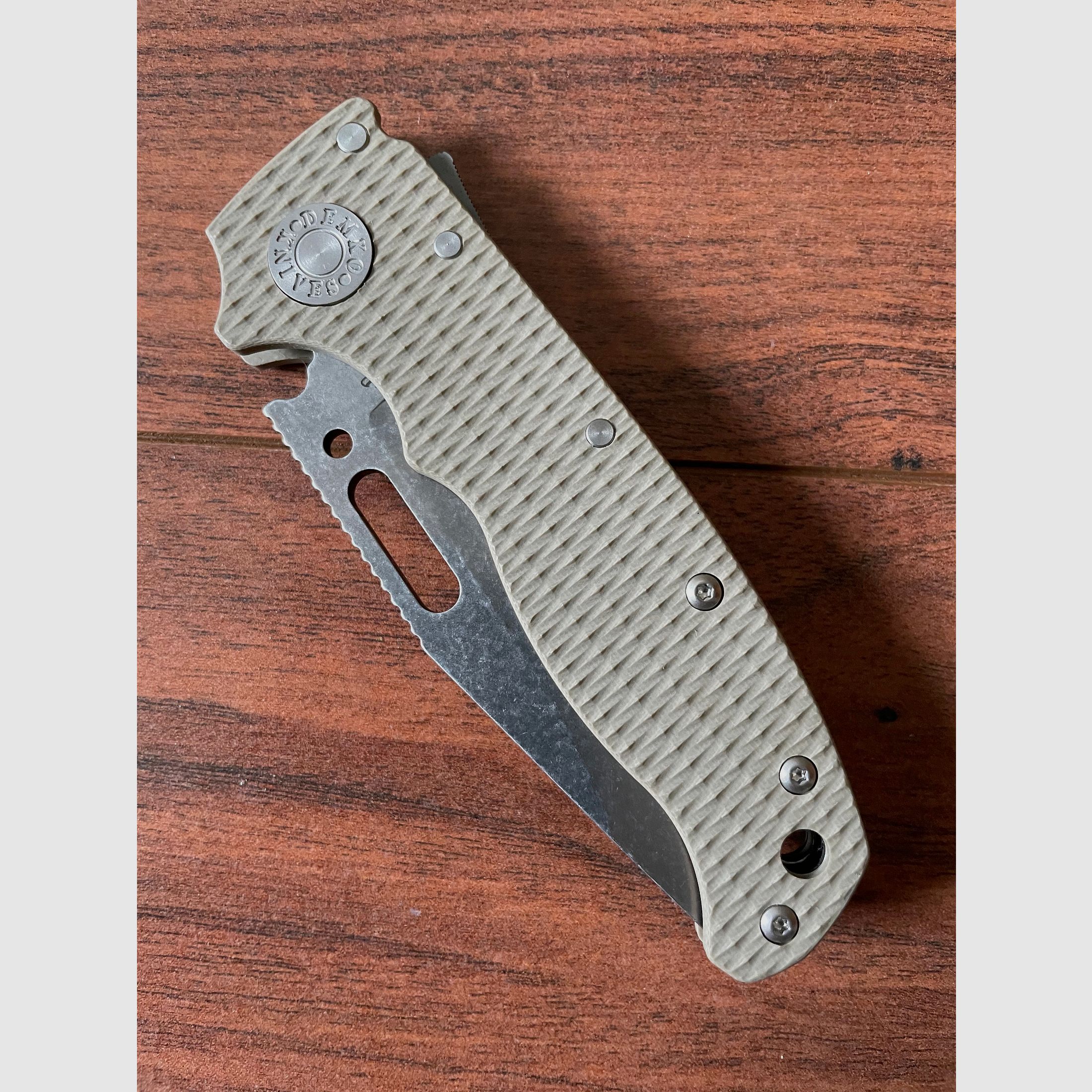 Demko Knives AD20.5 Shark-Lock CPM 3V Clip Point AD205-3V-CTCP Coyote G10