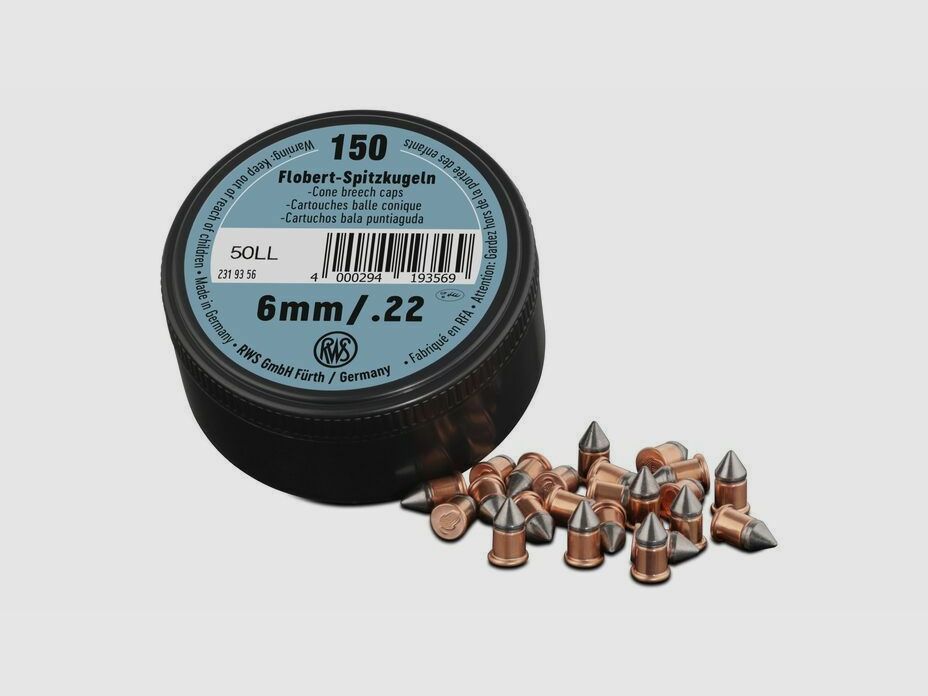 RWS balle pointue boîte de 150 6mm Flobert, image 1 sur 2