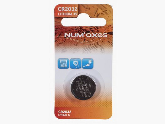 NUM'AXES - Blister 1 CR2032 lithiumbatterij 3 V (Equivalent: DL2032)