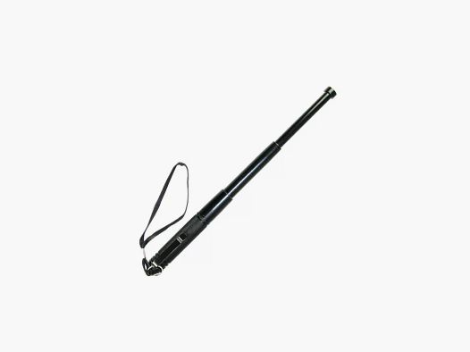 Mini Teleskopschlagstock 13 Zoll Schwarz mit Clip und Handschlaufe