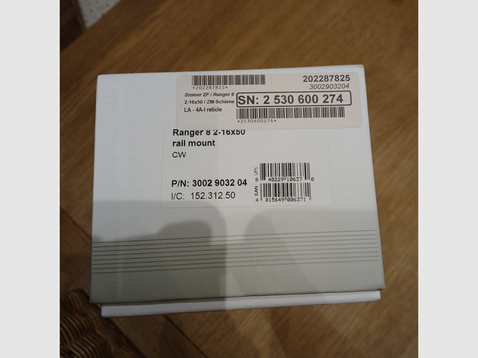 Steiner Ranger 8, 2-16x50 avec rail Zeiss emballé d'origine