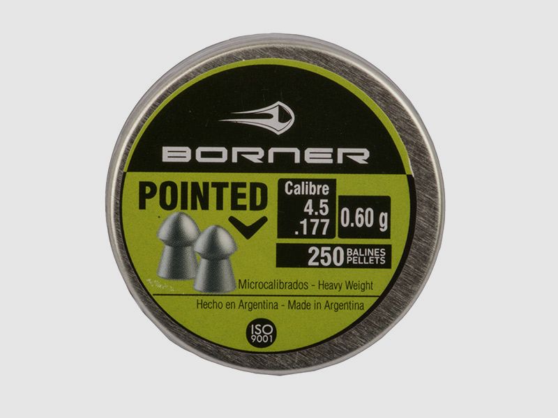 Spitzkopf Diabolos Borner Pointed Kaliber 4,5 mm 0,60 g glatt 250 StĂĽck