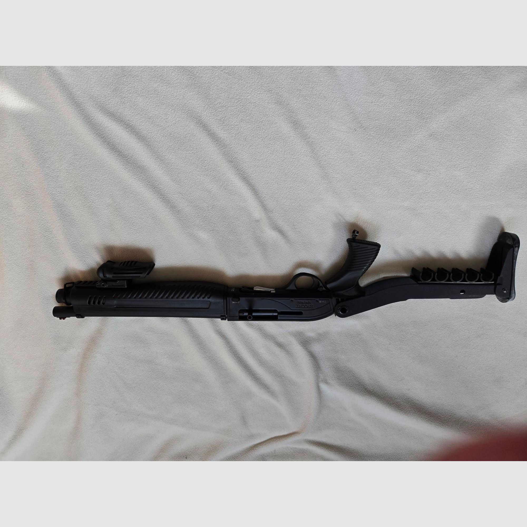 Selbstladeflinte mit Pistolengriff eingeklappt 61 cm lang 