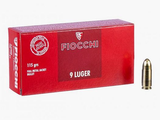 AMUNICJA BOJOWA FIOCCHI 9 PARA FMJ 7,5G/115GR