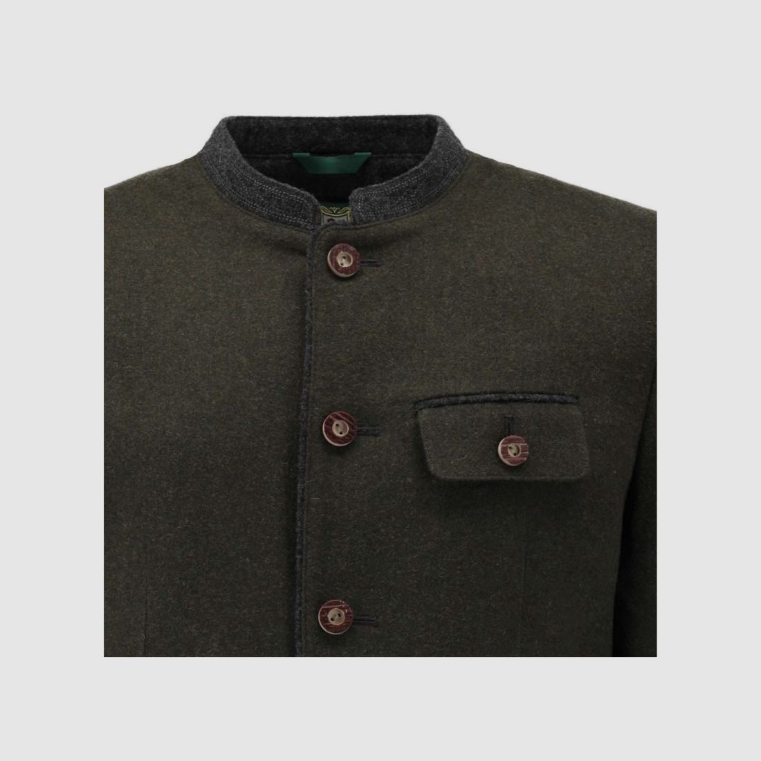 Gifpelstürmer H-Trachtenjanker Cuello Alto con Contraste | oliva, imagen 6 de 6