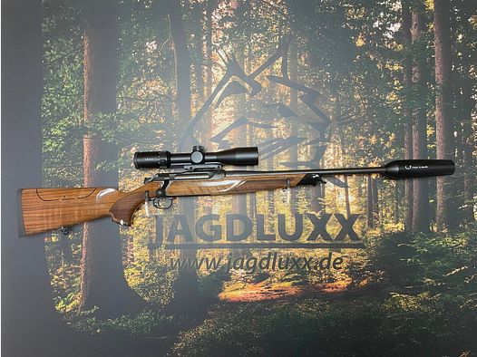 Sauer 505 ErgoLux en set avec VSR, finition mate, lunette de tir Leica et silencieux