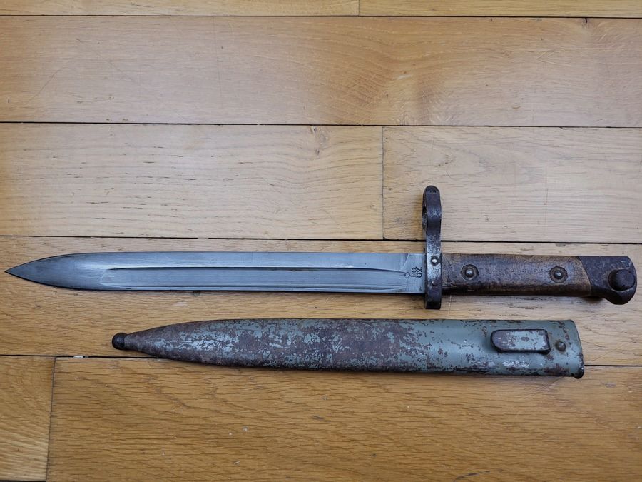 Österreichisch-ungarische Bajonett 1895 – seltene Variante für „technische Truppen“ – Herstellung F.G.G.Y – TBE, Bild 2 von 11