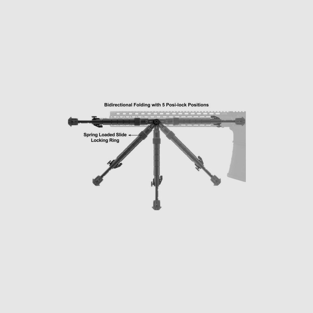 UTG Two-Leg Recon Flex Bipods KeyMod 203 - 300 mm