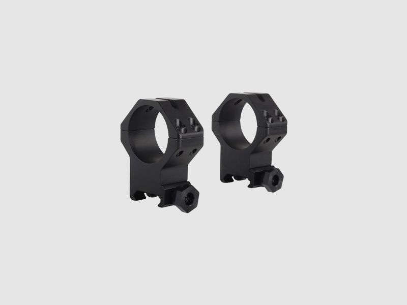 Weaver Tactical 4-Hole Skeleton Weaver-Style Ringe matt schwarz 30mm extra high, BH 15,49mm