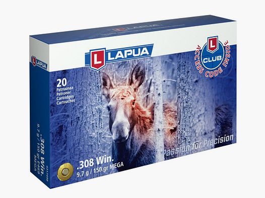LAPUA cal.308 Win MEGA 150gr – 9.7 grams /20