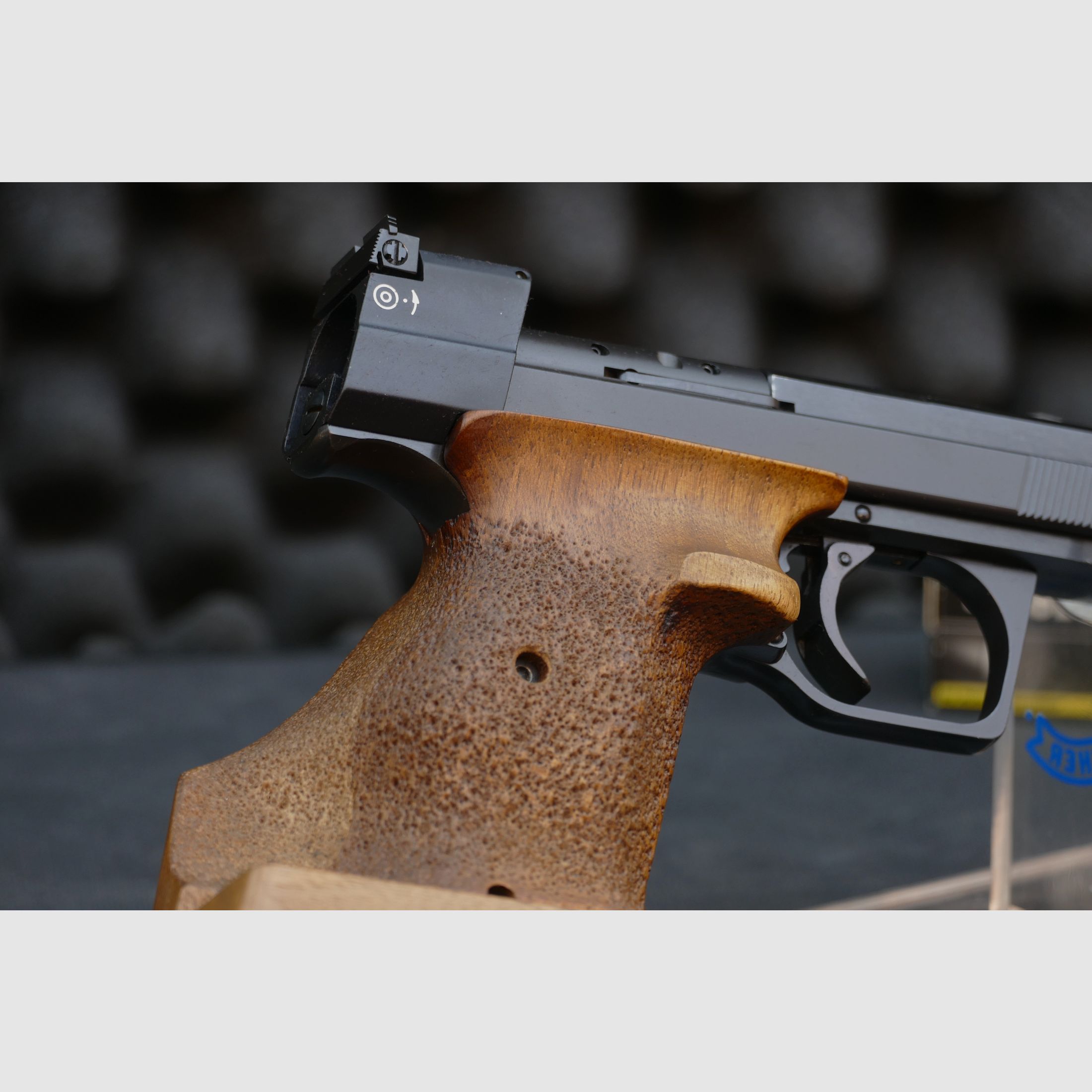 Hämmerli Pistole Mod. 215S, 215 S, Kal. .22long rifle, späte Ausführung (eckige Abzugsbügel, einstellbarer Abzug!)