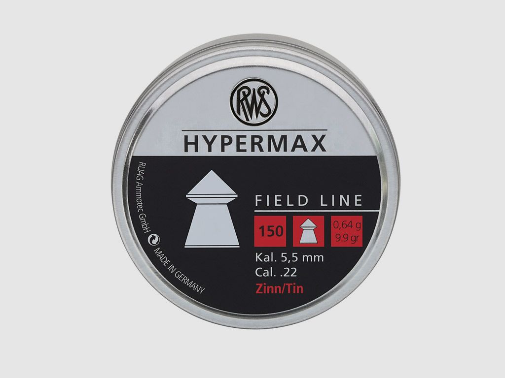 Spitzkopf Diabolos RWS Hypermax bleifrei glatt Kaliber 5,5 mm 0,64 g 150 StĂĽck