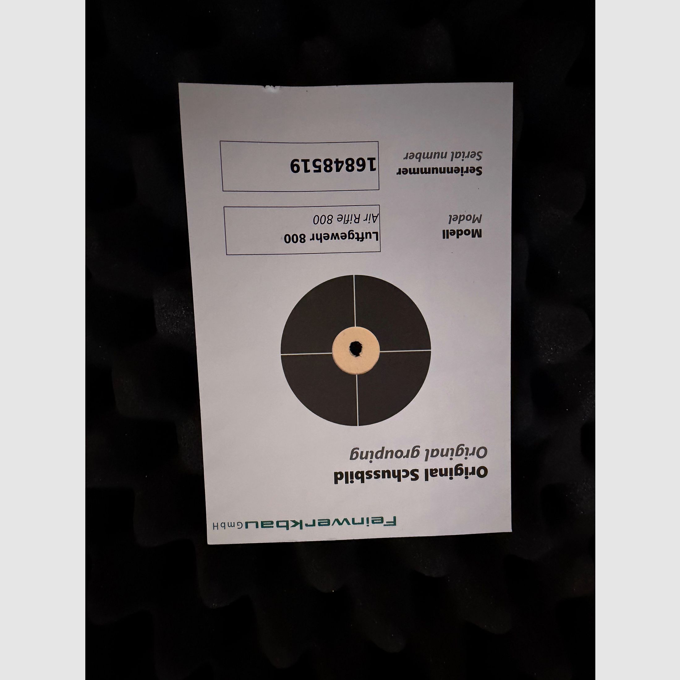 Feinwerkbau 800 Alu Silber/Sch Schaftkappe Comfort-Line / Grifgröße M