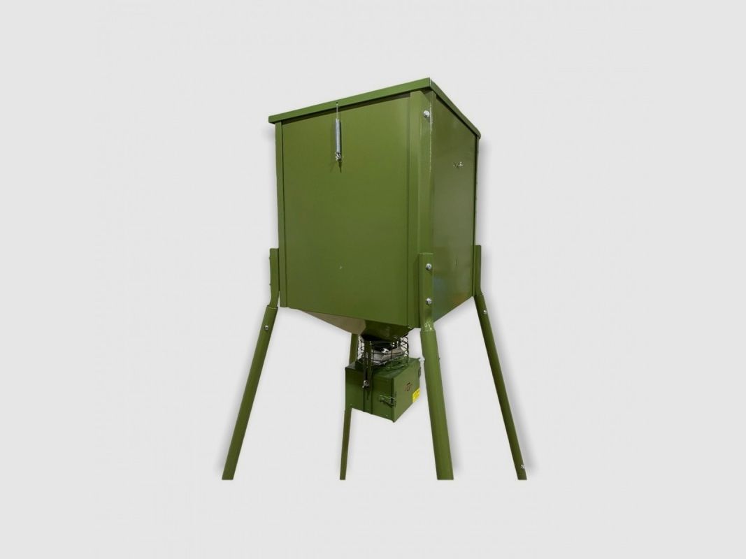 Futterautomat HUNTERA FeedPro M2 12V 100 kg inkl. Solar Panel und Automat, Bild 1 von 4
