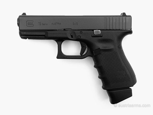 Glock 19 Gen4, neuwertige Gebrauchtwaffe, 9 x 19 mm
