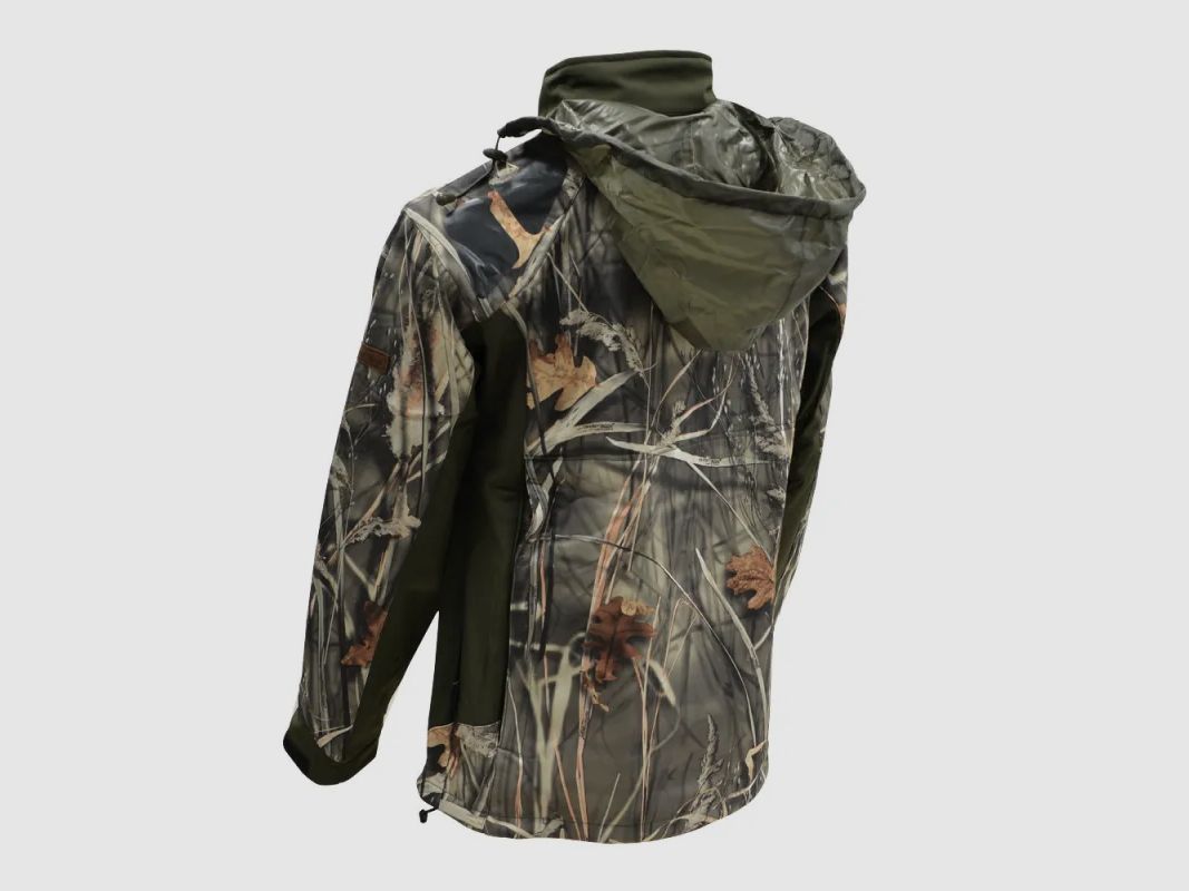 Jacht Softshell Jas 4 Zakken Polyester Camo Khaki S tot 3XL, afbeelding 7 van 15