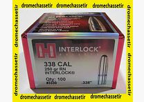 Pudełko 100 pocisków Hornady Interlock SP kal. 338 waga 250 grainów RN ref 3330