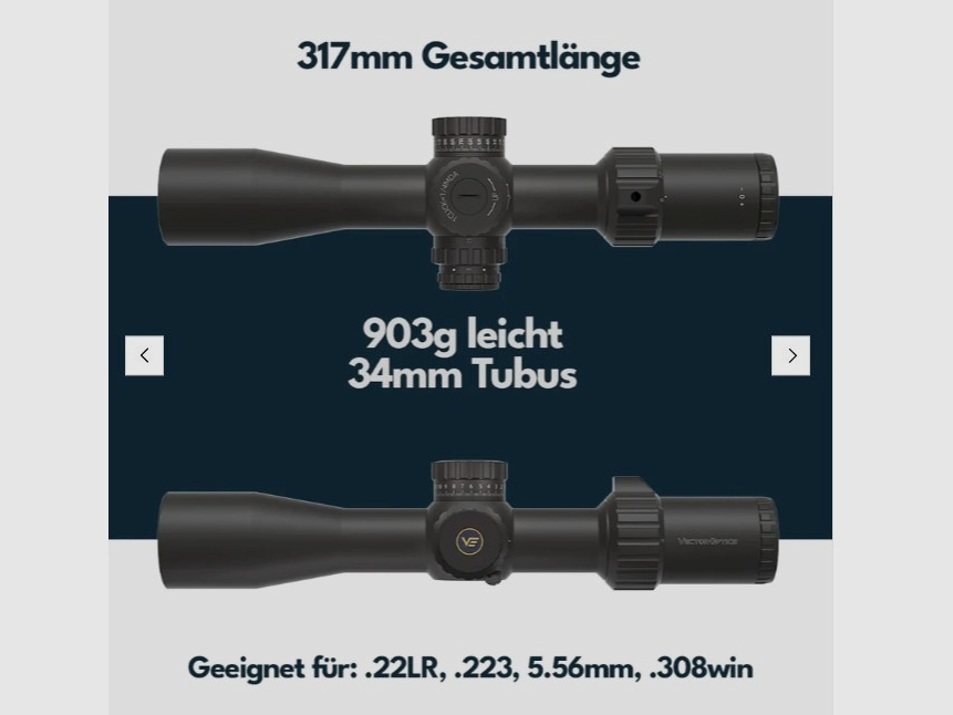 Vector Optics SCFF-50 Taurus Zielfernrohr 4-16x44 HD MOA - Montage für 21mm Picatinny/Weaver