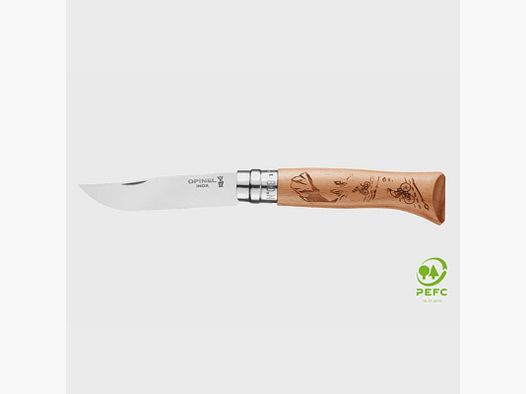 OPINEL-MESSER N°08 GRAVUR FAHRRAD