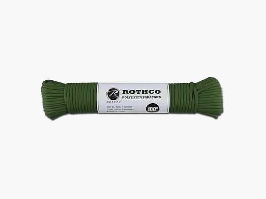 Rothco Rothco Fallschirmleine Polyester Type III 550 LB hunter grün