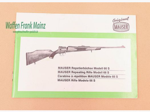 Mauser - Oberndorf Operating Instructions Mod. 66 S