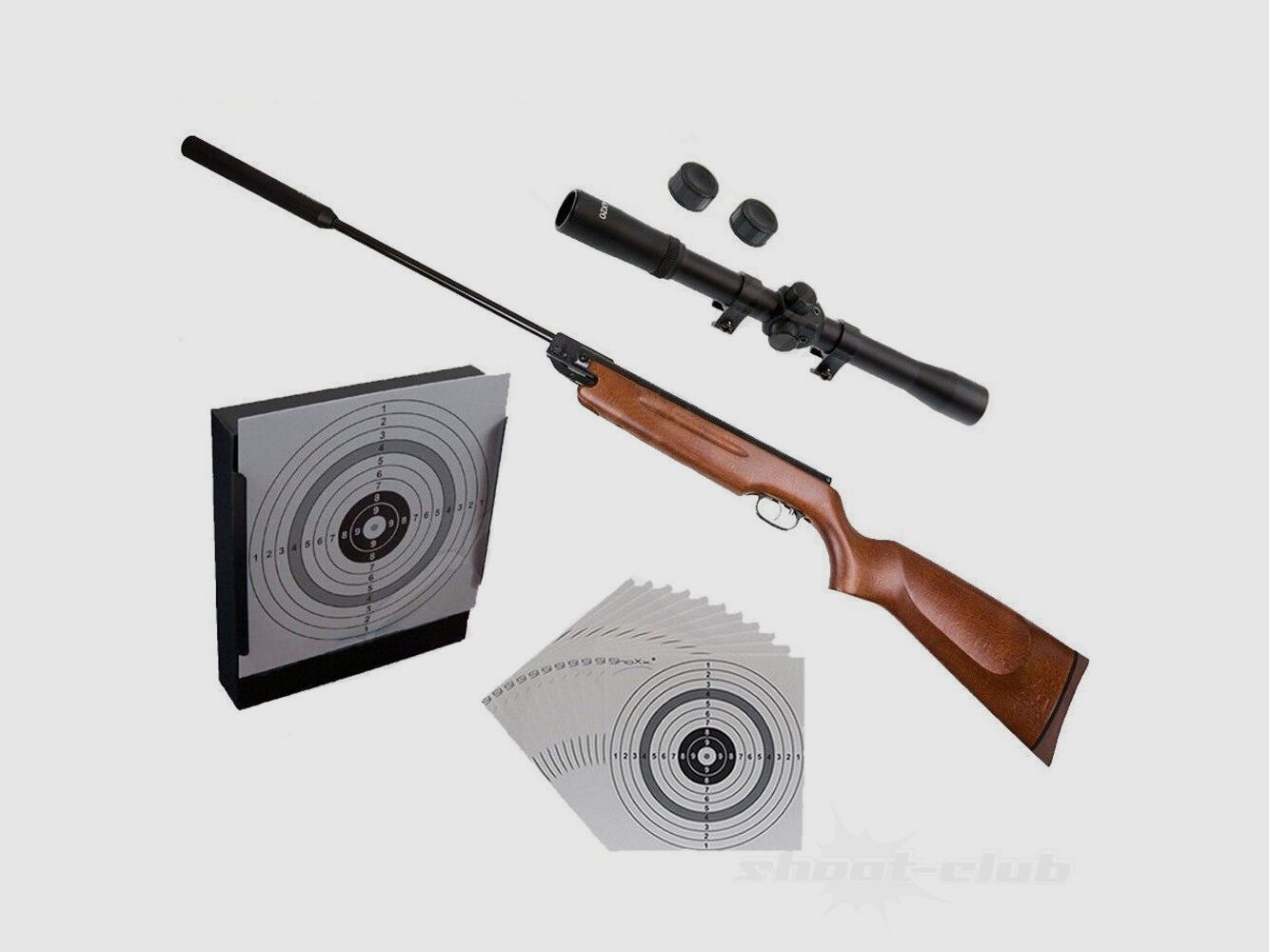 Weihrauch HW 35K 4,5mm Schalldämpfer Luftgewehr-Set