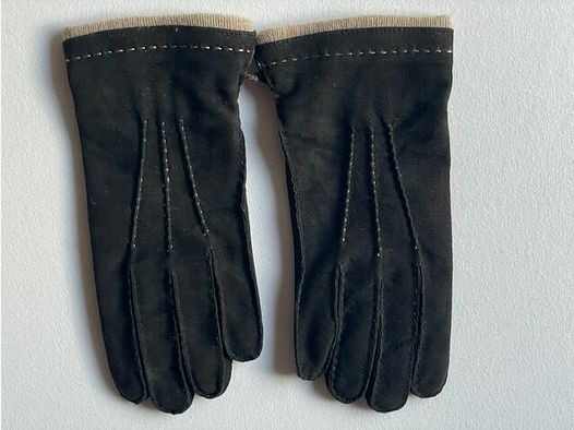 ROSI COLLECTION Handschuhe aus Leder und Cashmere Schwarz