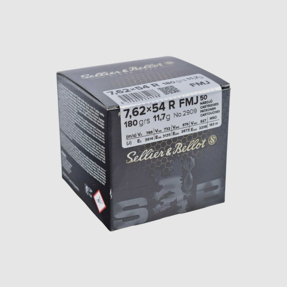 Sellier & Bellot 180grs FMJ 50STK 7,62x54R