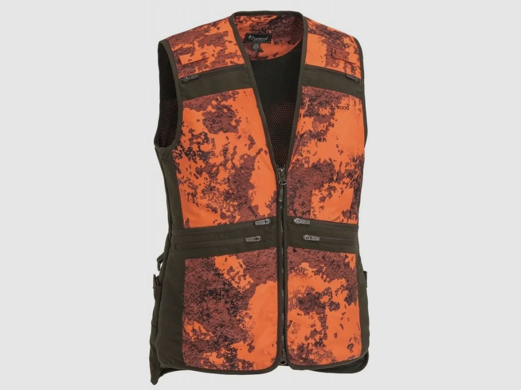 PINEWOOD FURUDAL Women's Hunting Vest HUNTER PRO CAMOU VEST STRATA BLAZE / SUEDE BROWN
