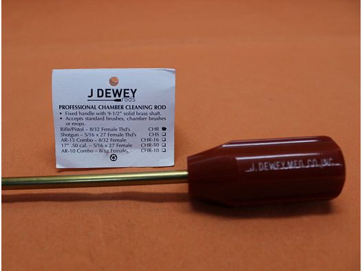 Dewey Dewey Putzstock (CHR) L=24cm (Gewinde 8-32) Messing (für Patronenlager)