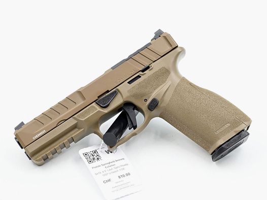 Pistolet Springfield Armory Echelon F, FDE, 9×19, Canon de 4.5", Prêt pour Optique, U-Notch