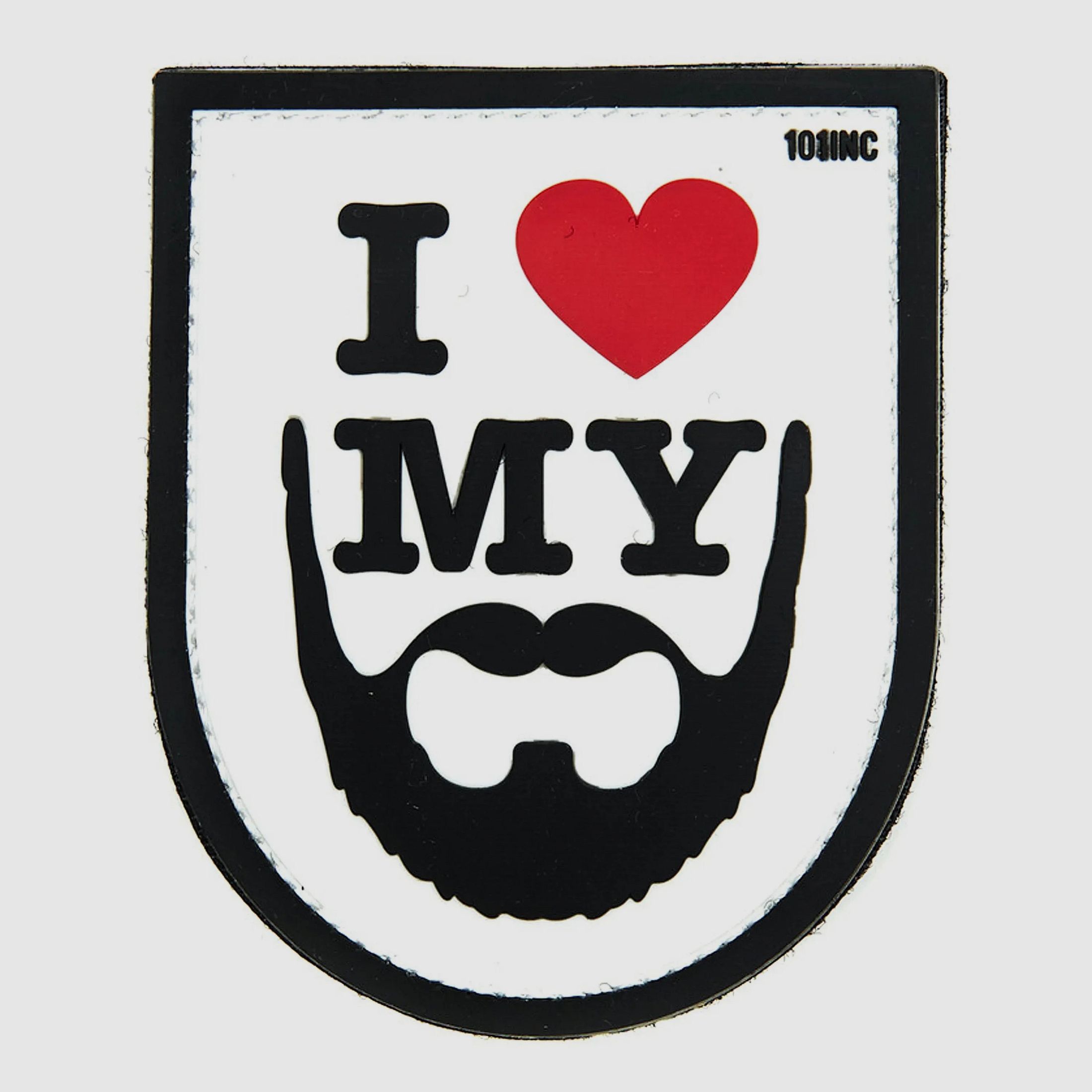101 INC 101 Inc. 3D Patch I love my Beard weiss