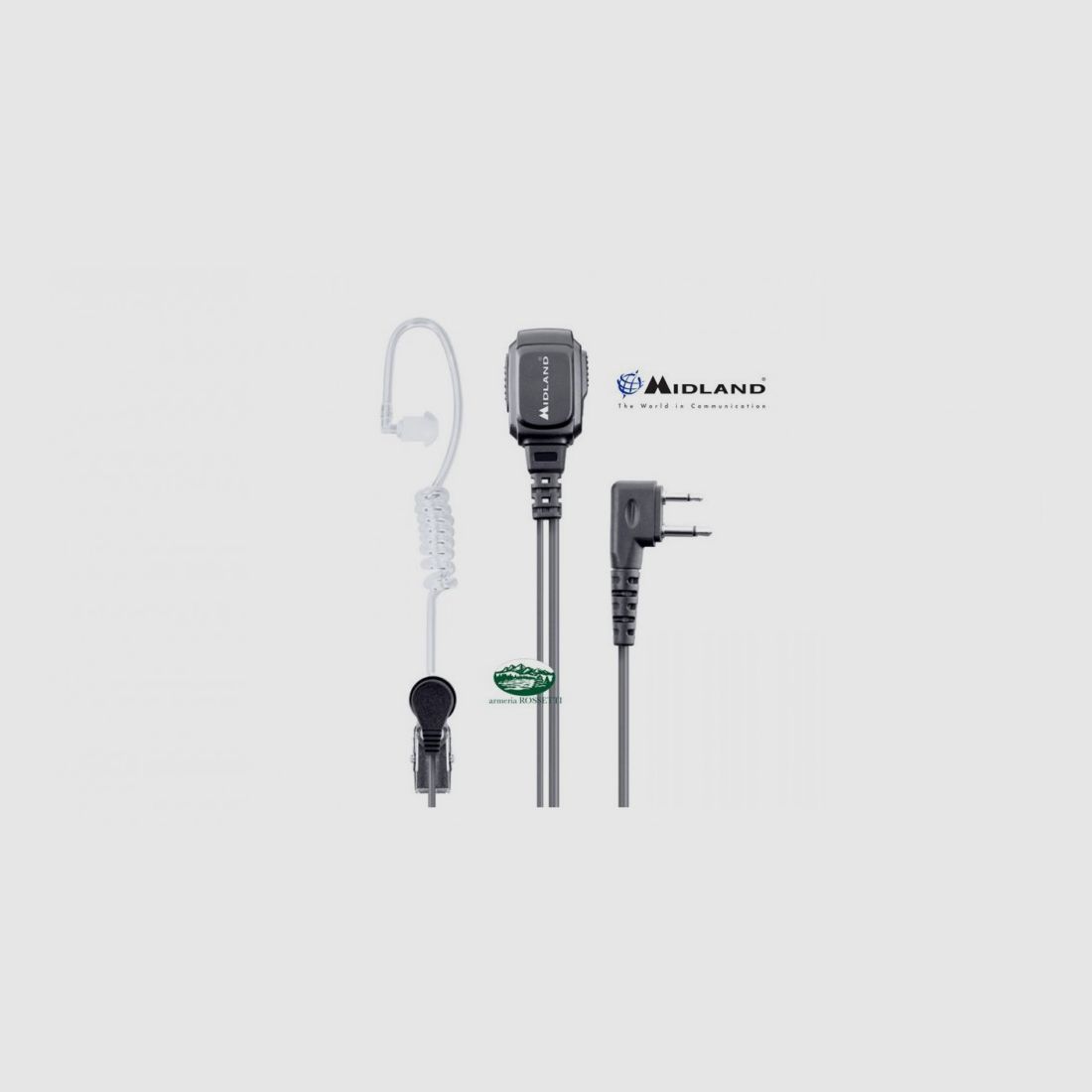 MIDLAND Mikrofon mit 2-Pin-Ohrhörer MA31-L Pro