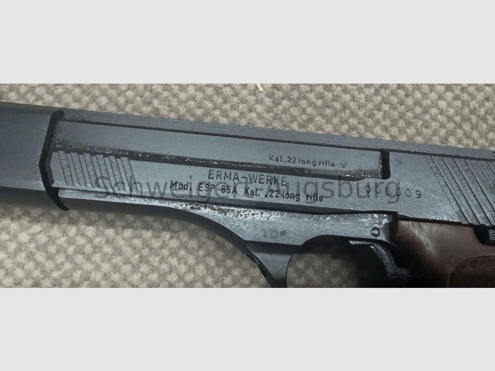 Pistola de tiro deportivo de pequeño calibre Erma ESP 85 A .22lr