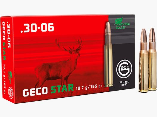 Geco cartuchos de rifle Star .30-06 Spr. 165 grains