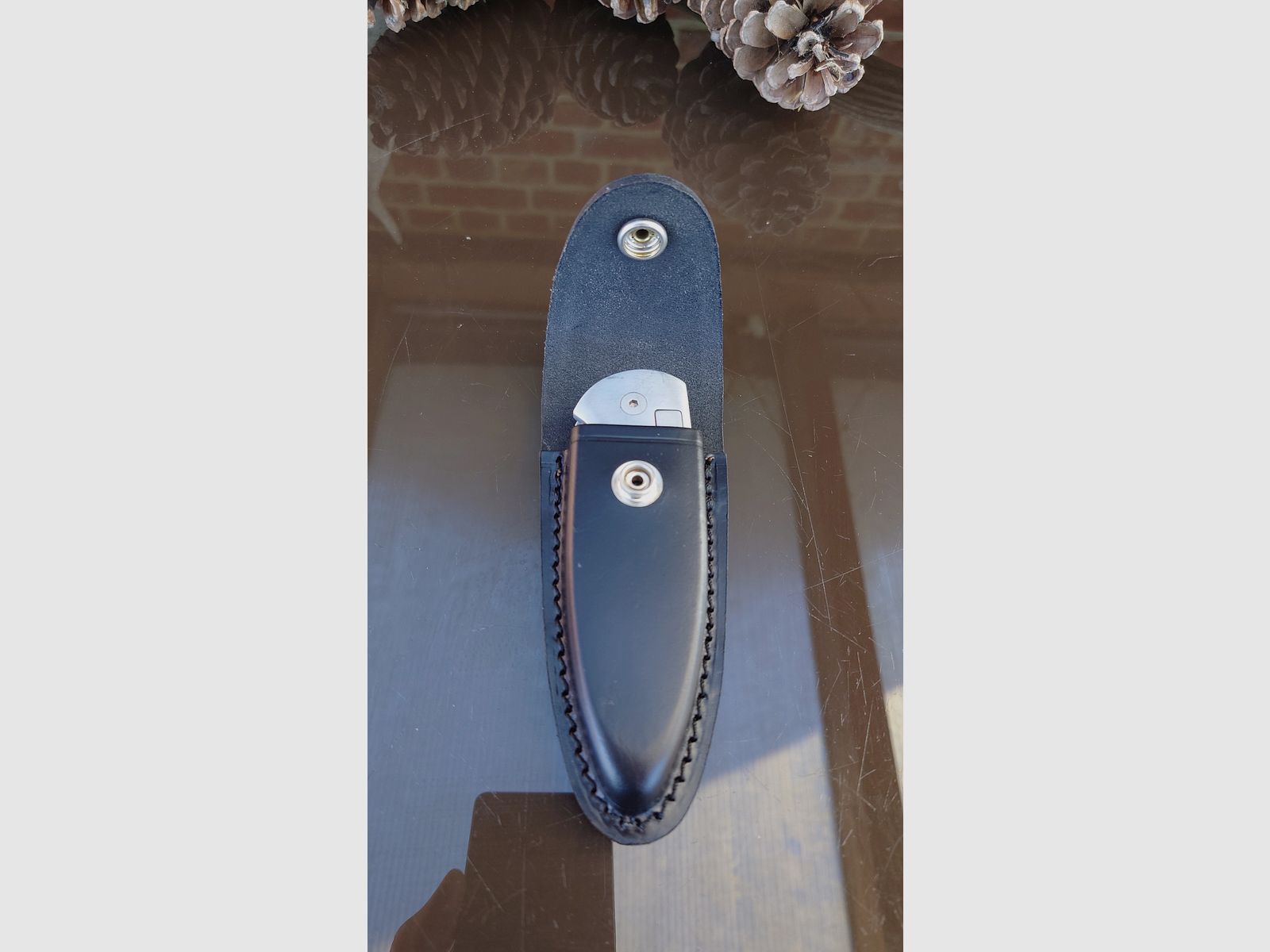 Speedlock I 2.0 Wüsteneisenholz con funda de cuero Böker Negro NUEVO Springer