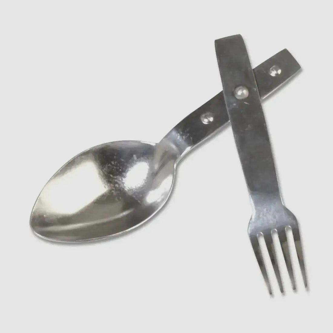 Mil-Tec Cubiertos Plegables Cuchara Tenedor Aluminio