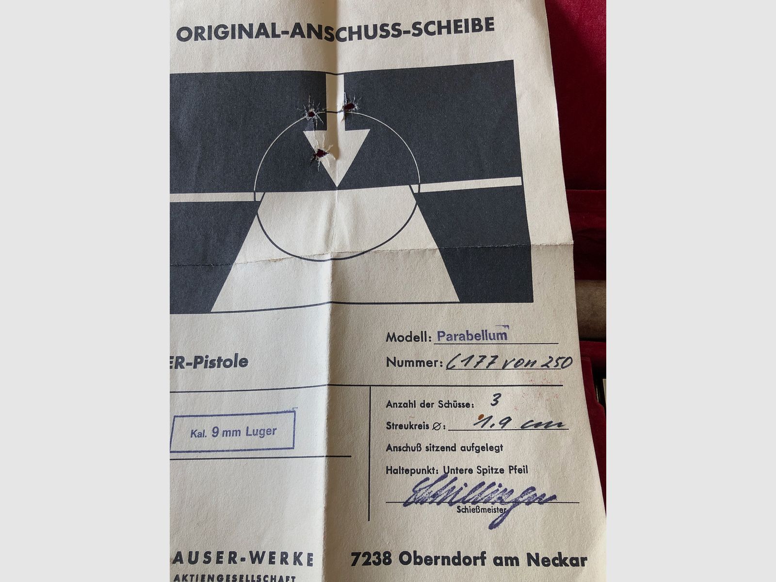 Mauser Parabellum Mod.1902 Patronenteller