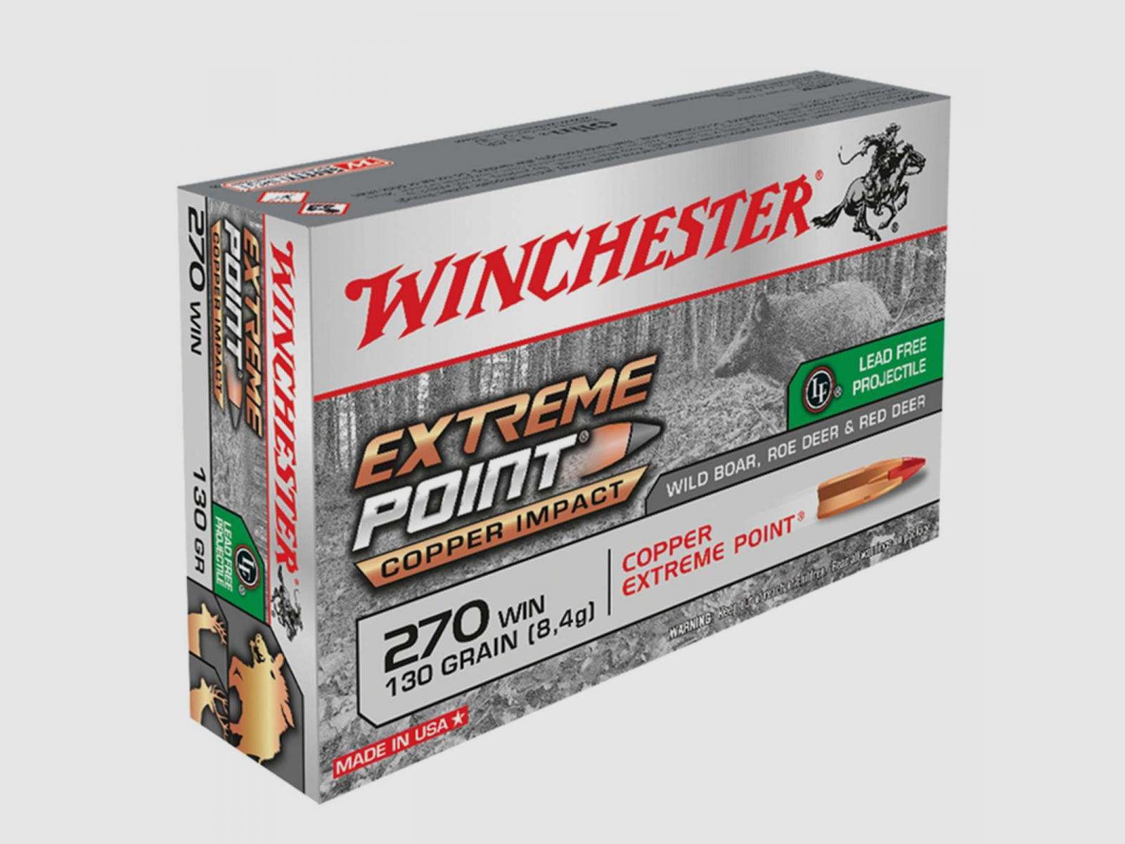 Winchester Extreme Point Copper Impact .270 Win. 130GR Copper Extreme Point 20 cartouches