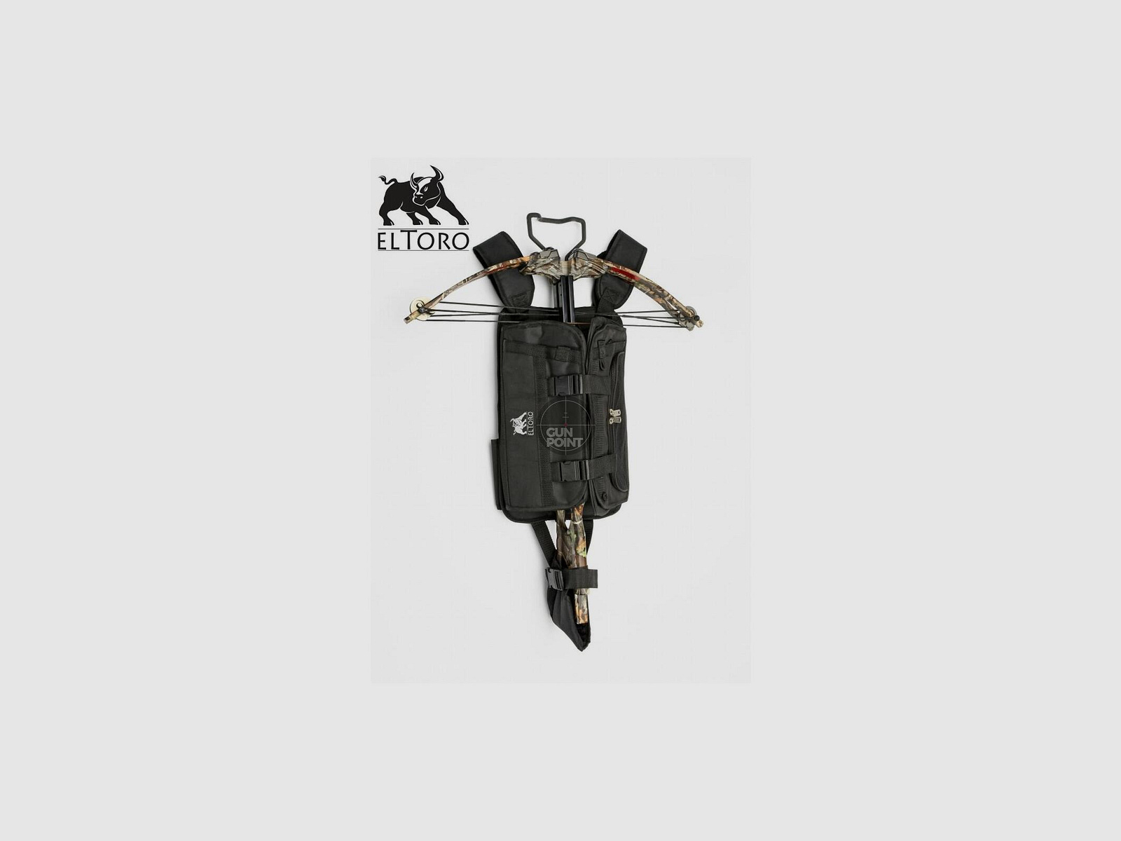 elTORO Tragesystem fr Armbrste in schwarz mit vielen Taschen